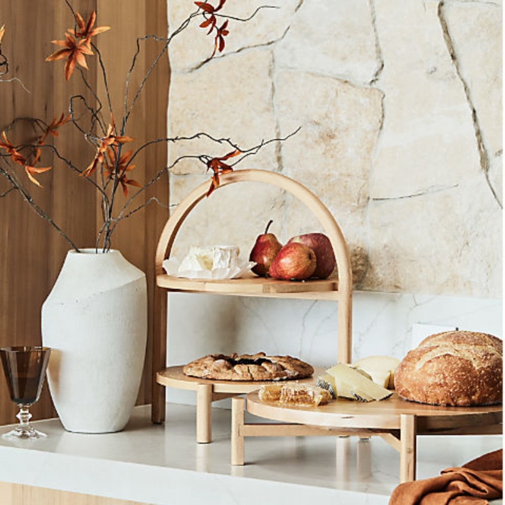 New! Crate&Barrel Argo elevated lazy Susan - Picture 3 of 4